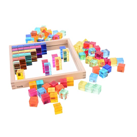 TickiT® Translucent Gem Cube Mirror Tray Set